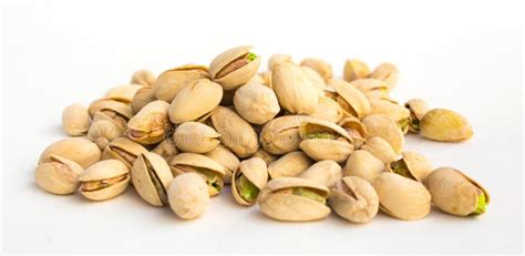 Roasted Pistachios On White Background Stock Photo Image Of Healthy