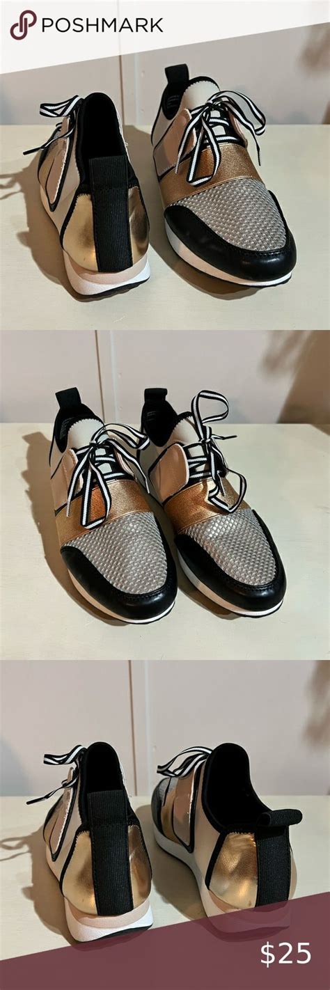 Mossimo Black And Rose Gold Sneakers Rose Gold Sneakers Black Rose