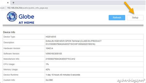 How to Save Globe Router Configuration - CyberBlogSpot