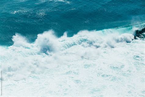 "Clean Tropical Ocean Waves At Indian Ocean From Above, Background" by ...