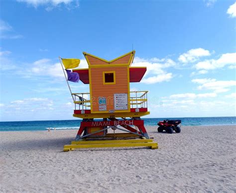 Miami Beach Florida Lifeguard House Stock Image Image Of Ocean