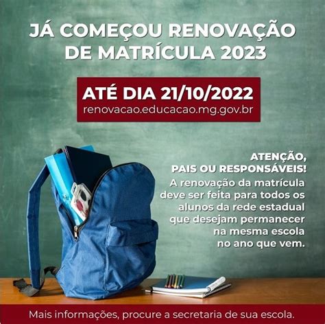 Renova O De Matr Cula Da Rede P Blica Estadual De Ensino Para