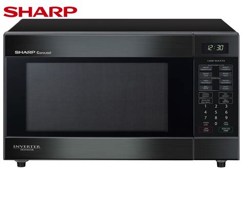 Sharp R395ybk Midsize Inverter Sensor Microwave Black Nz