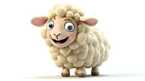 Premium Photo | A cartoon sheep with a surprised look on its face