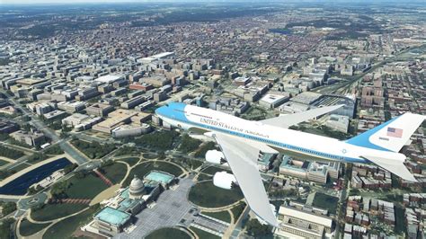 Boeing 747 Vc 25b Air Force One Tour Of Washington Dc 🇺🇸 Part 2 Msfs