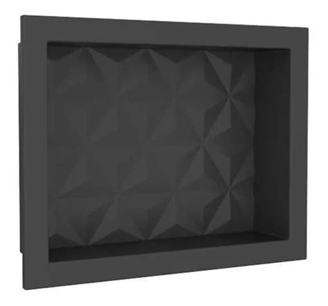 Nicho de baño de mármol sintético negro Cozumax 40x30 MercadoLibre