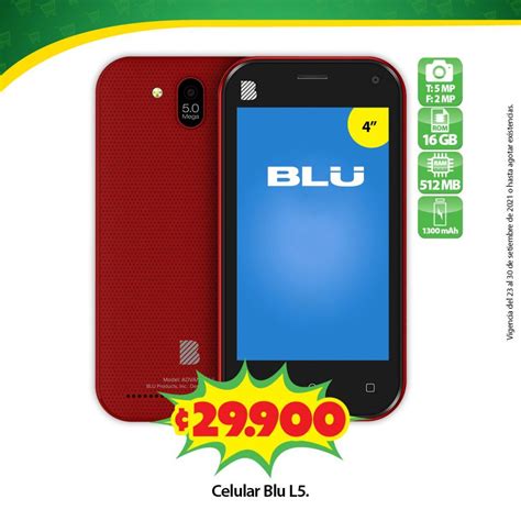 Oferta De Celulares Blu En Maxi Palí Costa Rica 23 Septiembre