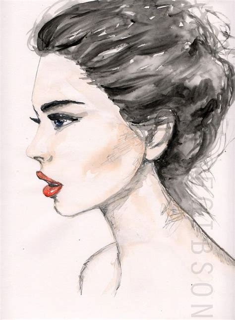 LucyAliceGibson | Fashion illustration watercolor, Portrait drawing ...