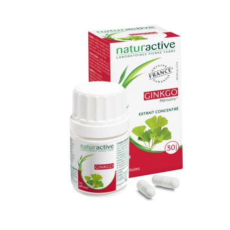 Elusanes Ginkgo Naturactive boite de 30 gélules