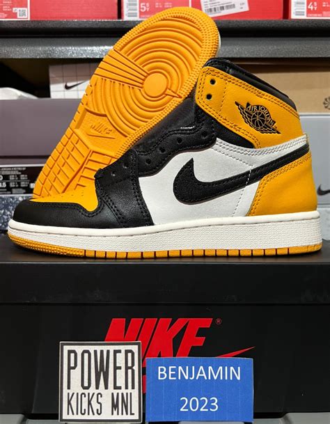 Air Jordan Retro High Og Gs Yellow Toe Taxi On Carousell