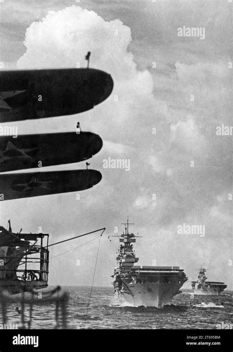 From The Aircraft Carrier Uss Lexington The Two Carriers Uss Yorktown