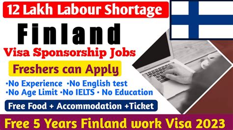 Move To Finland Without Paying Money Free Work Visa Jobs