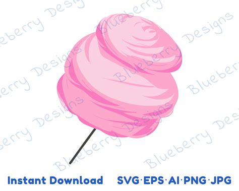 Pink Cotton Candy Svg Instant Download Cotton Candy Candy Floss Svg