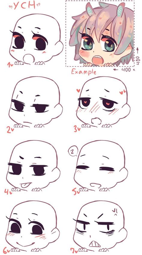 YCH Chibi face (Open) by BuenasnochesLilDucky | Chibi face, Ych chibi ...