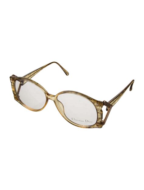 Christian Dior Oversize Eyeglasses Metallic Eyeglasses Accessories Chr255352 The Realreal