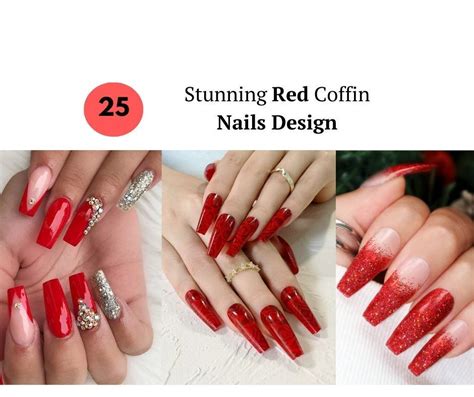 26 Bold Red Nails With Glitter For Any Occasion In 2023 52 Off