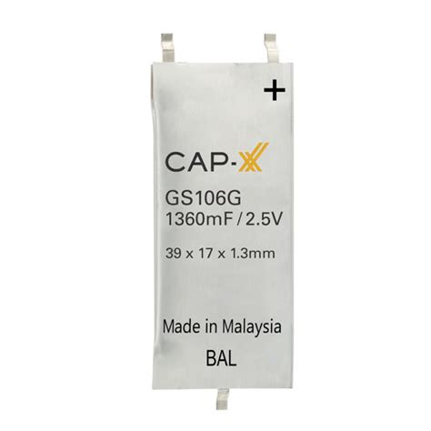 GS106F CAP XX Designs Manufactures The Thinnest Highest Power