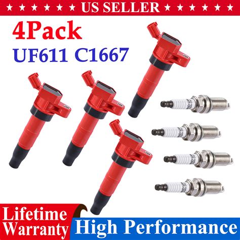 X Uf Ignition Coil X Spark Plug Set For Kia