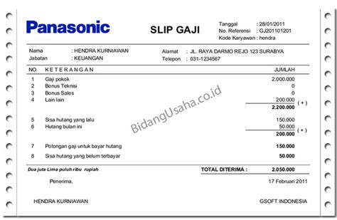 PT Panasonic Gobel Indonesia Info Gaji Tunjangan Benefit Slip Gaji