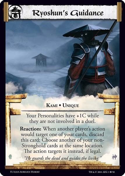 Ryoshun S Guidance Card L5r Legend Of The Five Rings Wiki Fandom