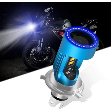 Ba20d s1 s2 LED Scheinwerfer Motorrad rot Angel Eye Glühlampe Hi Lo