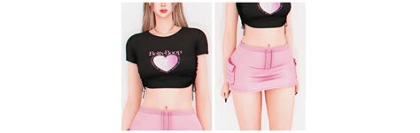 Haerin T Shirt Skirt By Plbsims Haerin Plbsims