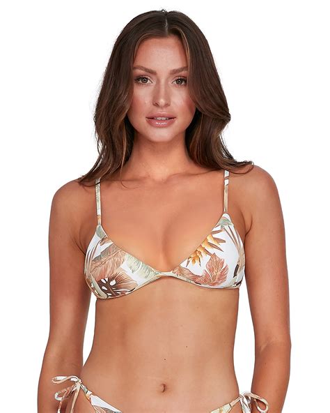 Billabong Tropicale Lola Tri Bikini Top White Surfstitch