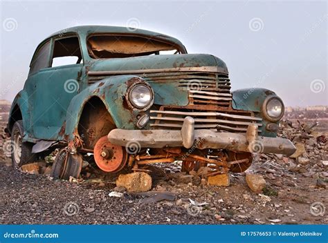 Old Broken Rusty Abandoned Car Stock Image - Image: 17576653