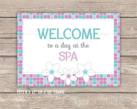 Spa Party Signs Printable Editable Salon Signs For A Girls Etsy