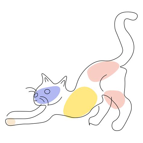 outline cat drawing 6659547 Vector Art at Vecteezy