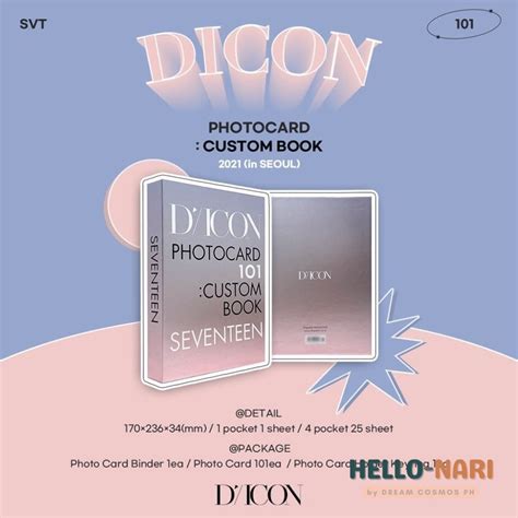 Seventeen Dicon Photocard Custom Book Shopee Philippines