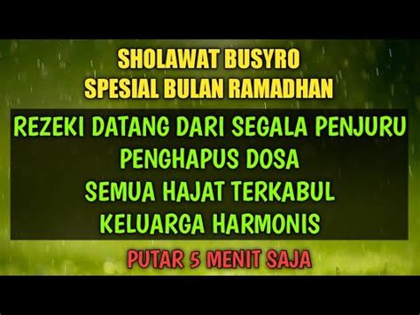 Sholawat Nabi Muhamad Saw Tanpa Musik Terbaru L Sholawat Busyro