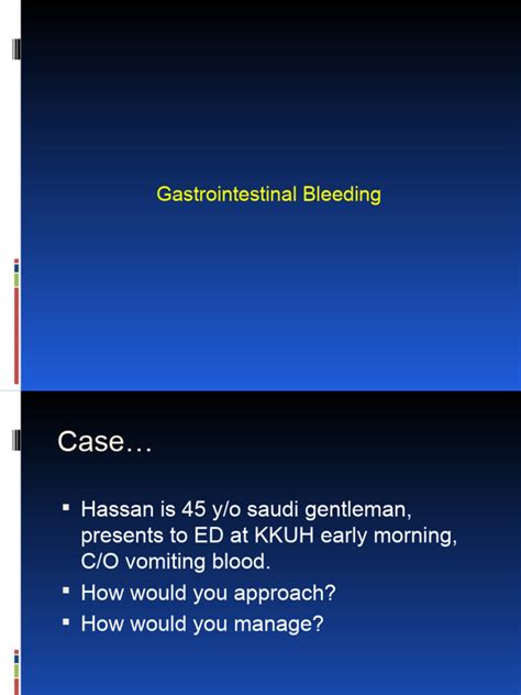 Gastrointestinal Bleeding Aug 24-1 | PDF | Medicine | Clinical Medicine