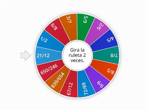 Gira la ruleta para saber las fracciónes que usaras Random wheel