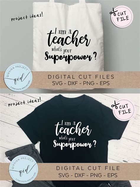 I Am A Teacher Whats Your Superpower Svg Dxf Png Eps 246909 Cut Files Design Bundles