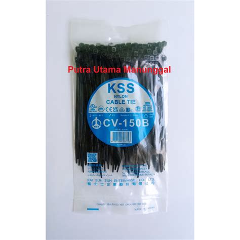 Jual Kabel Ties Kss Cv B Isi Pcs Hitam Shopee Indonesia