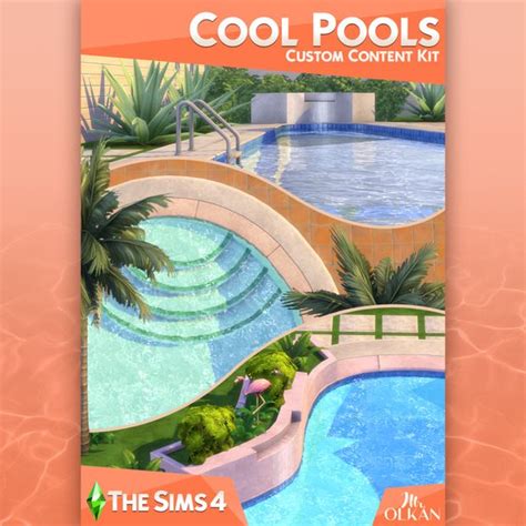 An Image Of A Book Cover For The Sims Pool Pools Custom Content Kit