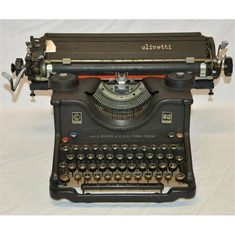 ANTICA MACCHINA SCRIVERE Olivetti M40 Epoca ANNI 40 Carrello Lungo