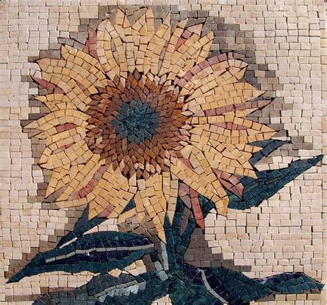 Mattonelle Di Accento Del Mosaico Del Girasole Etsy Italia Arte Del