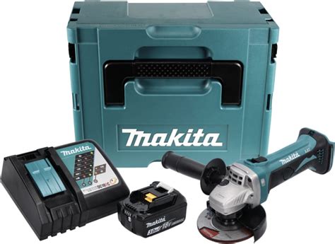 Makita Dga Rf J Akku Winkelschleifer V Mm X Akku Ah