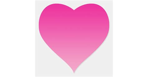 Pink Ombre Heart Sticker Zazzle