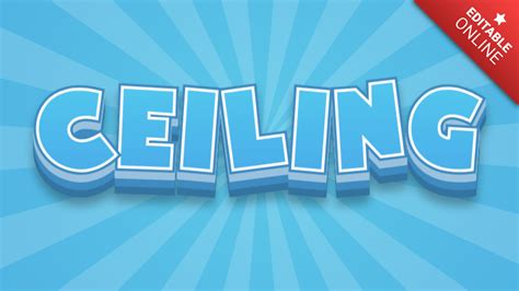 Ceiling Text Effect Generator Textstudio