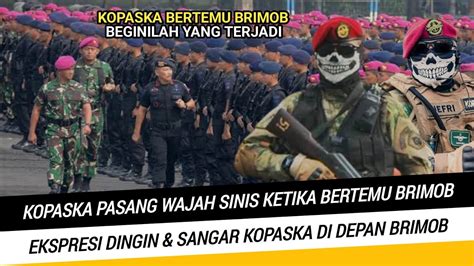 Beginilah Ekspresi Sinis Kopaska Saat Bertemu Brimob Tampang Ngeri