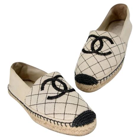 Chanel Cruise Canvas Oxford Espadrille Wedges At Stdibs