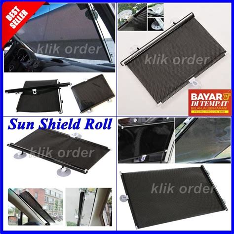 Sun Shield Roll Pelindung Panas Kaca Mobil Pelindung Panas Dashboard