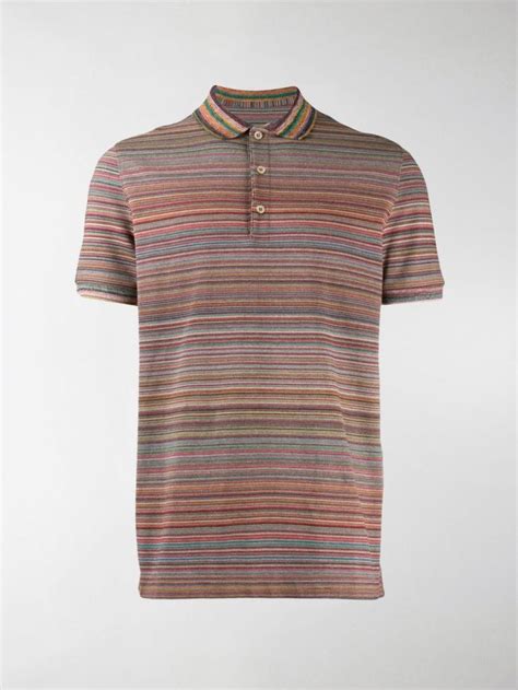 Missoni Striped Polo Shirt In Sm0de Modesens Striped Polo Shirt