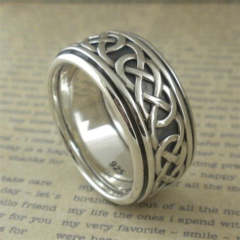 Sterling Silver Celtic Eternity Knot Wedding Ring — Unique Celtic ...