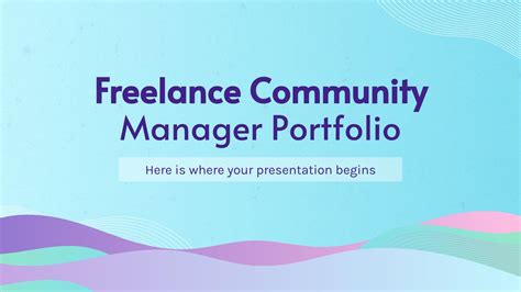 Freelance Community Manager Portfolio Google Slides