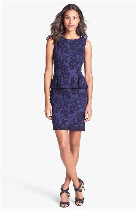 Adrianna Papell Lace Peplum Sheath Dress Nordstrom