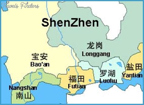 SHENZHEN MAP CHINA - TravelsFinders.Com